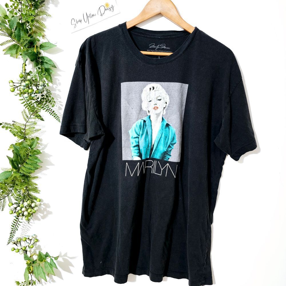 Marilyn Monroe‎ Graphic Mens Black Tshirt sz L - Ts259.7